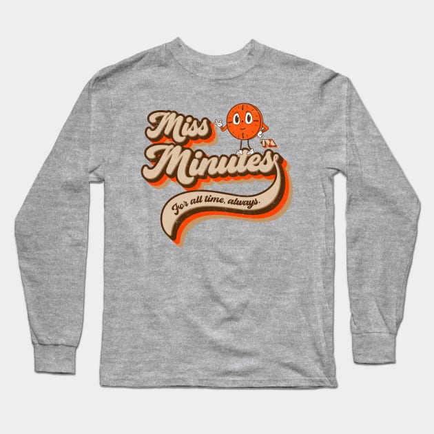 MISS MINUTES Long Sleeve T-Shirt by DrMonekers